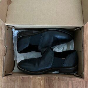 Clarks Collection Camzin Step Black Leather Loafers Size 6.5W